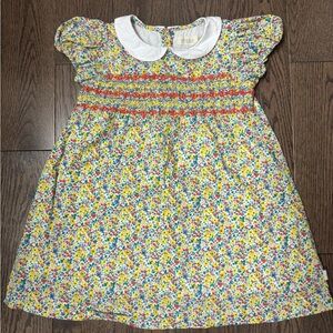 Little bird Floral Kids Dress with White Collar size 3/4
